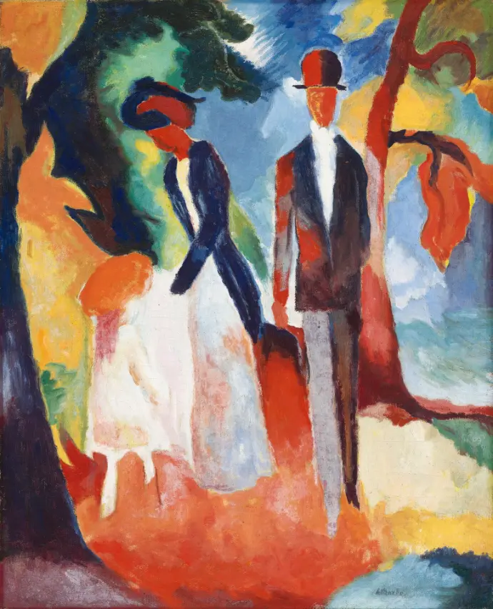 August Macke - People at the Blue Lake (Leute Am Blauen See), 1913